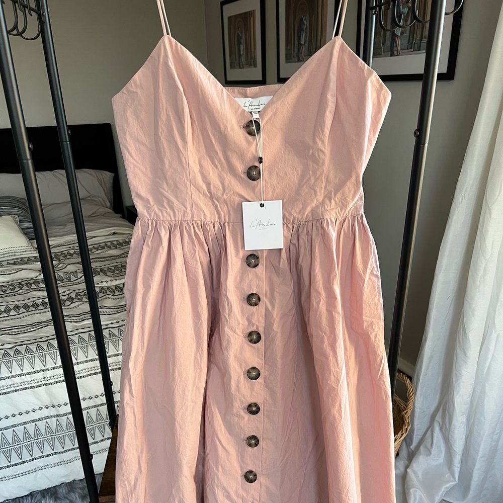 L’Academie Pink Midi Dress